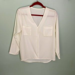Creme lightweight Long sleeve blouse